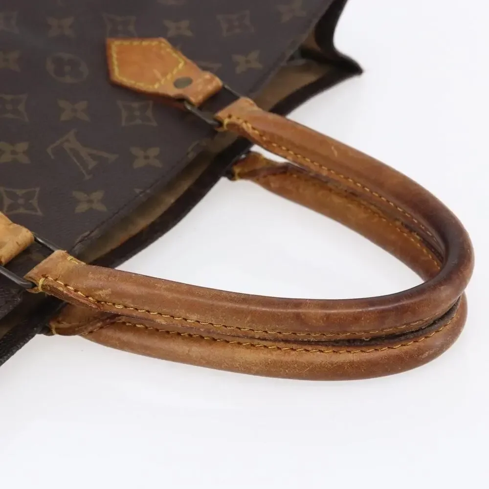 Louis Vuitton Monogram Sac Plat Handbag Brown